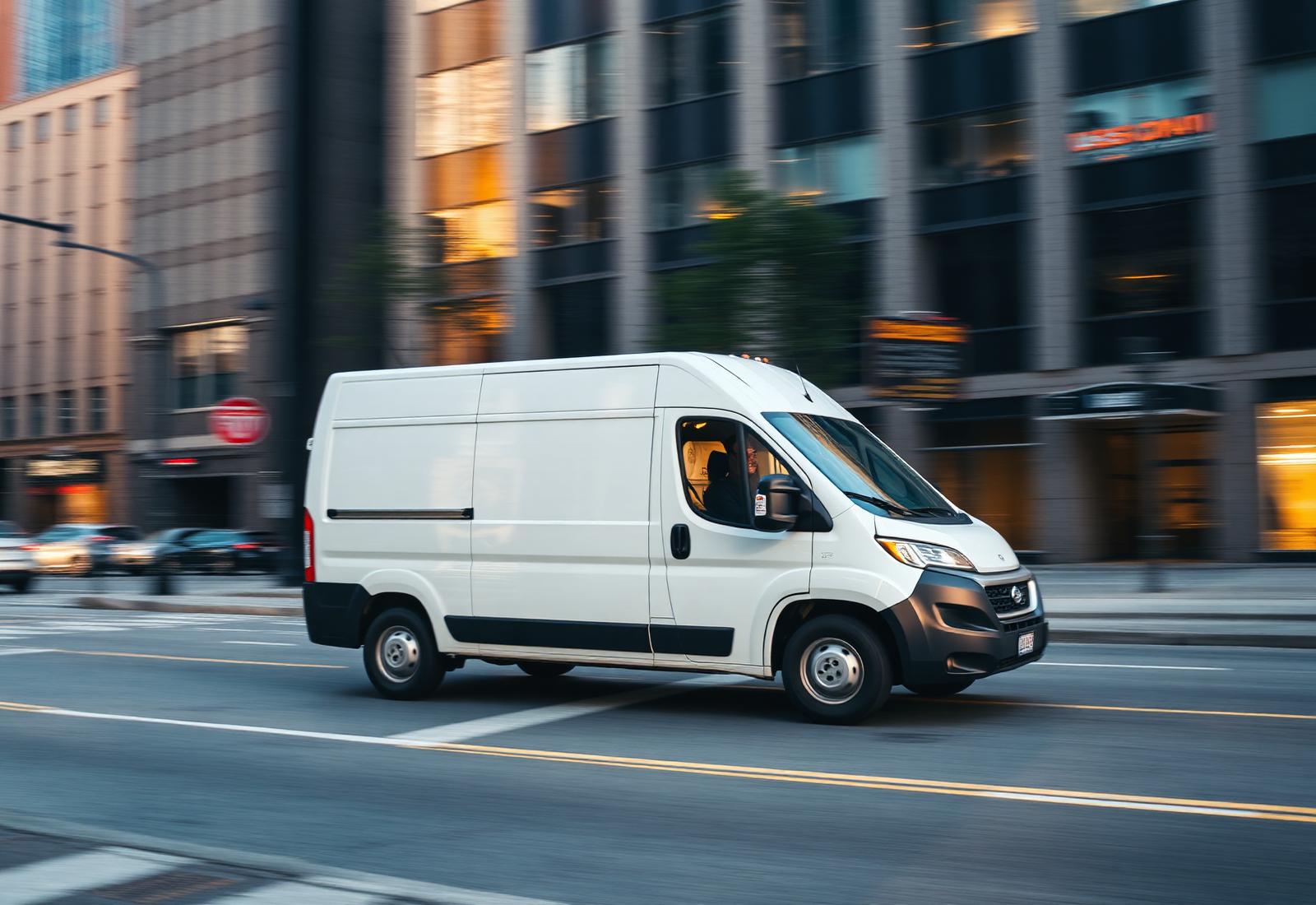 Fourgonnette Global Delivery Express en livraison